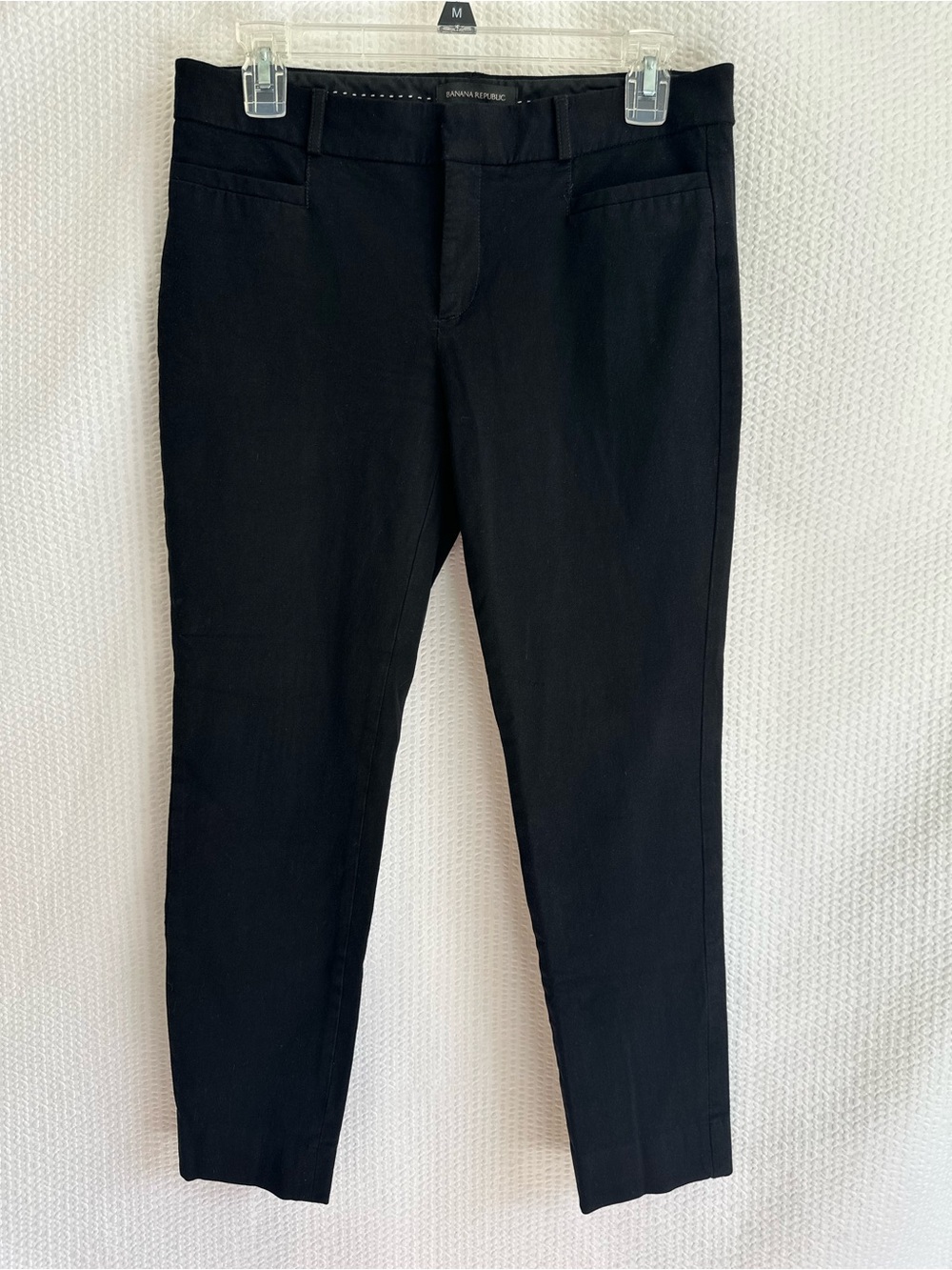 BANANA REPUBLIC Sloan Black Slim Ankle Pants Size 6 Stretch Work Career Women’s